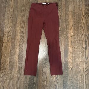 Vince Wine Red Tailored Dress Pants